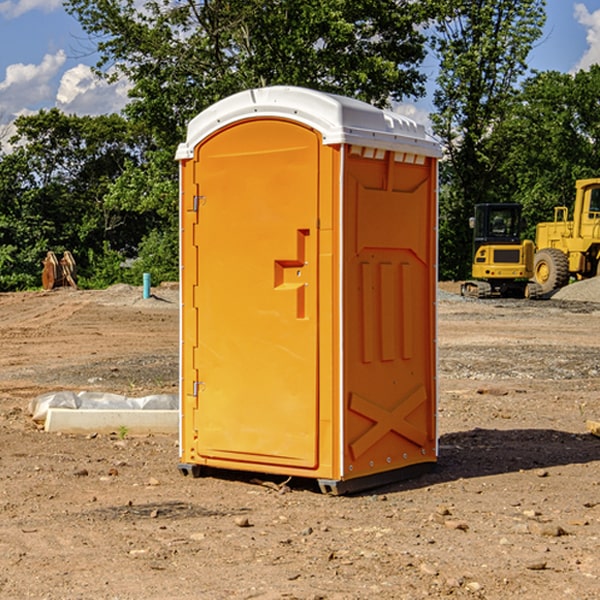 how often are the portable restrooms cleaned and serviced during a rental period in Beecher City Illinois